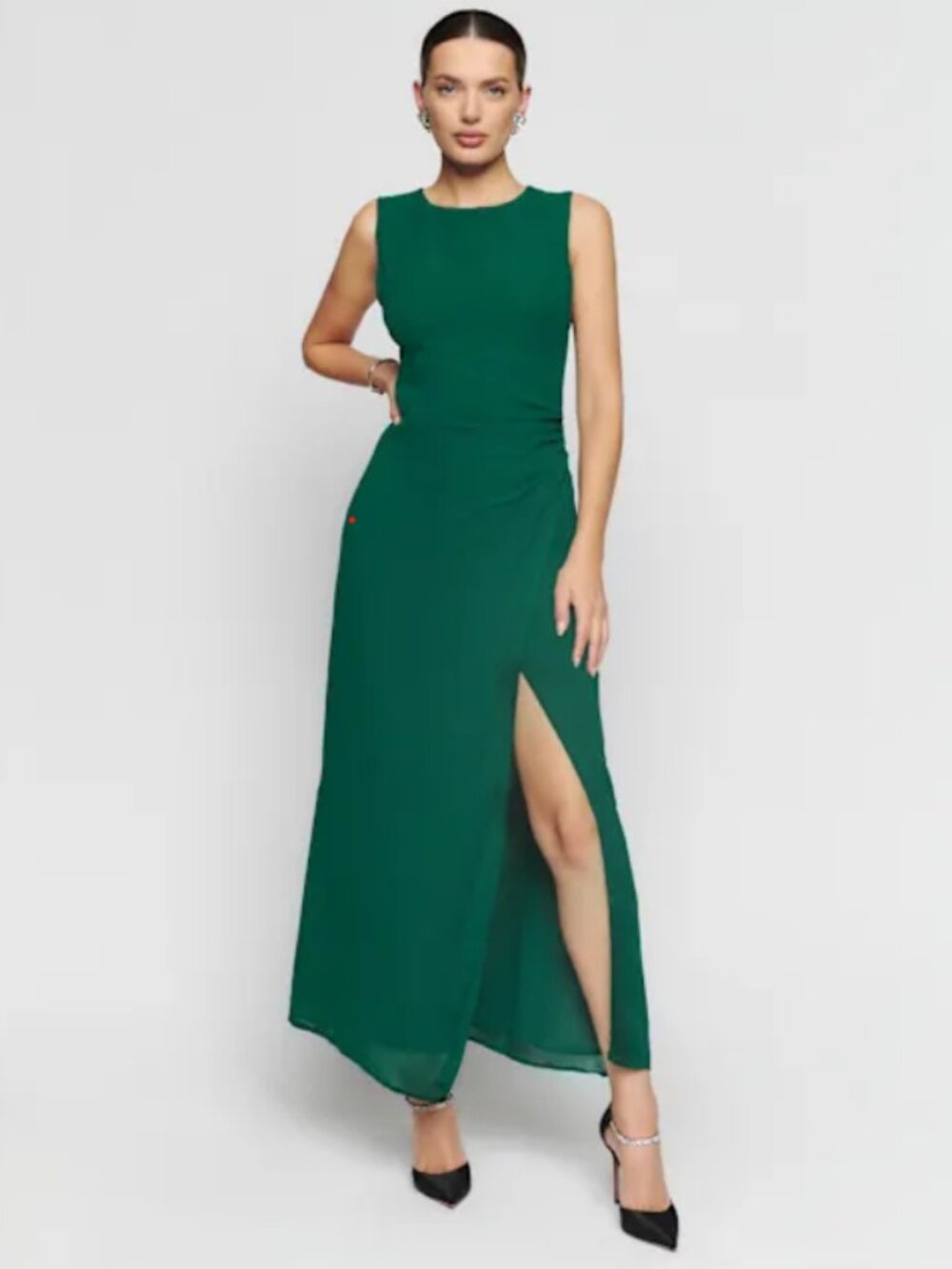 Reformation Ledger Dress Sycamore - Size 6